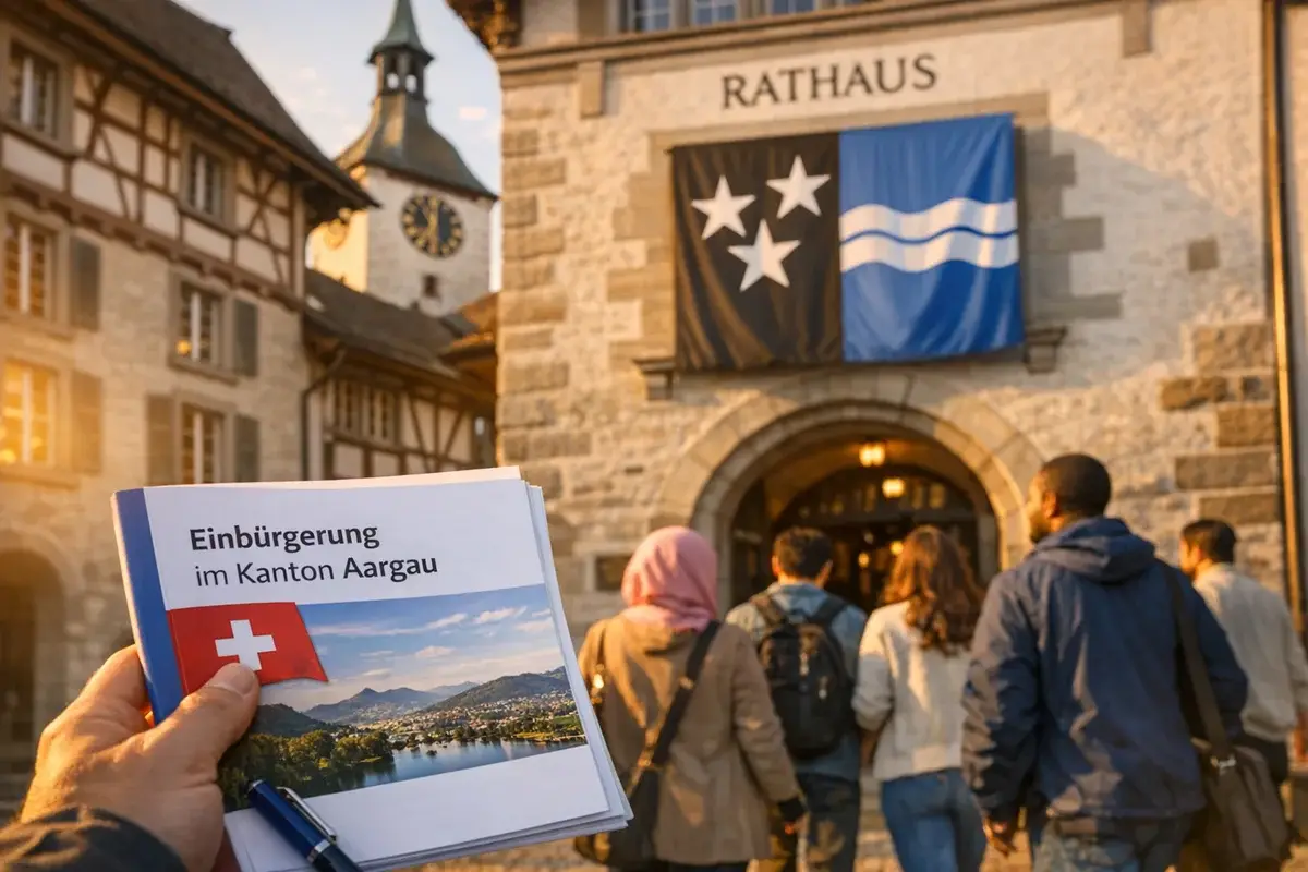 Hotel de ville d'Aarou pour le test de naturalisation