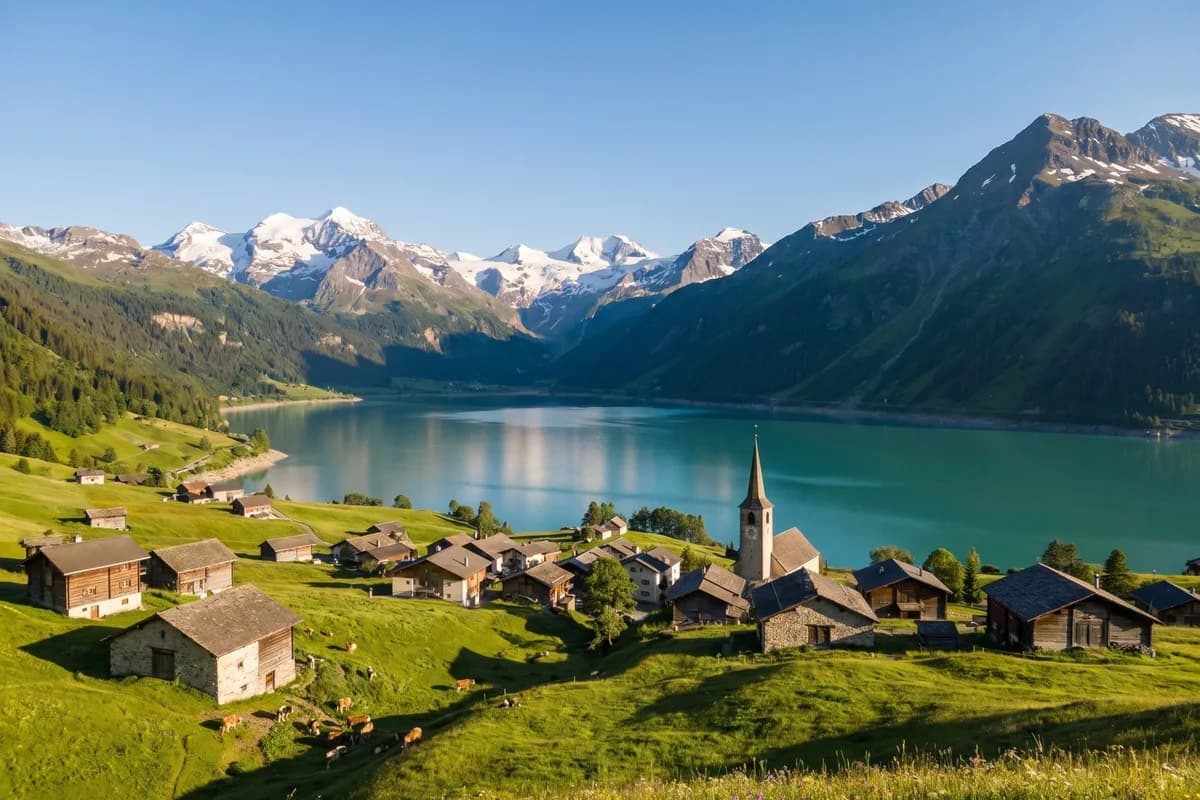 Carta fisica della Svizzera con i cantoni, le Alpi, i principali fiumi e laghi per la preparazione al test di naturalizzazione